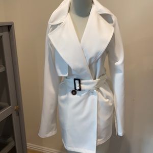 White Mini-trench Coat